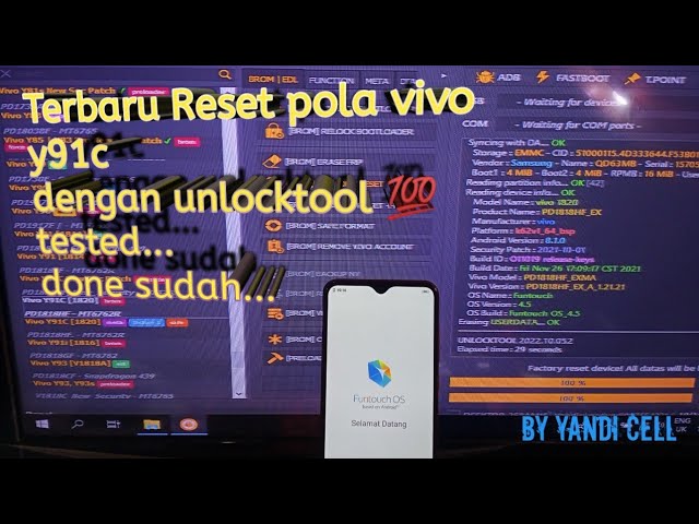 Hapus Pola Vivo Y91c Unlocktool