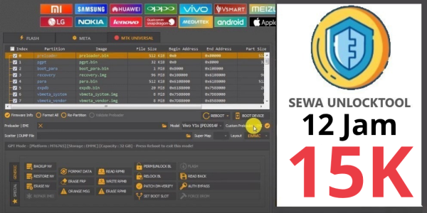 Sewa Unlocktool 12 jam 15k