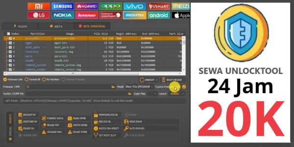 Sewa Unlocktool 24 jam 20K