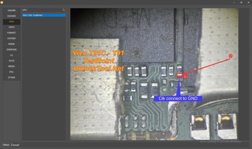 Testpoint-Vivo-Y91c-Unlocktool